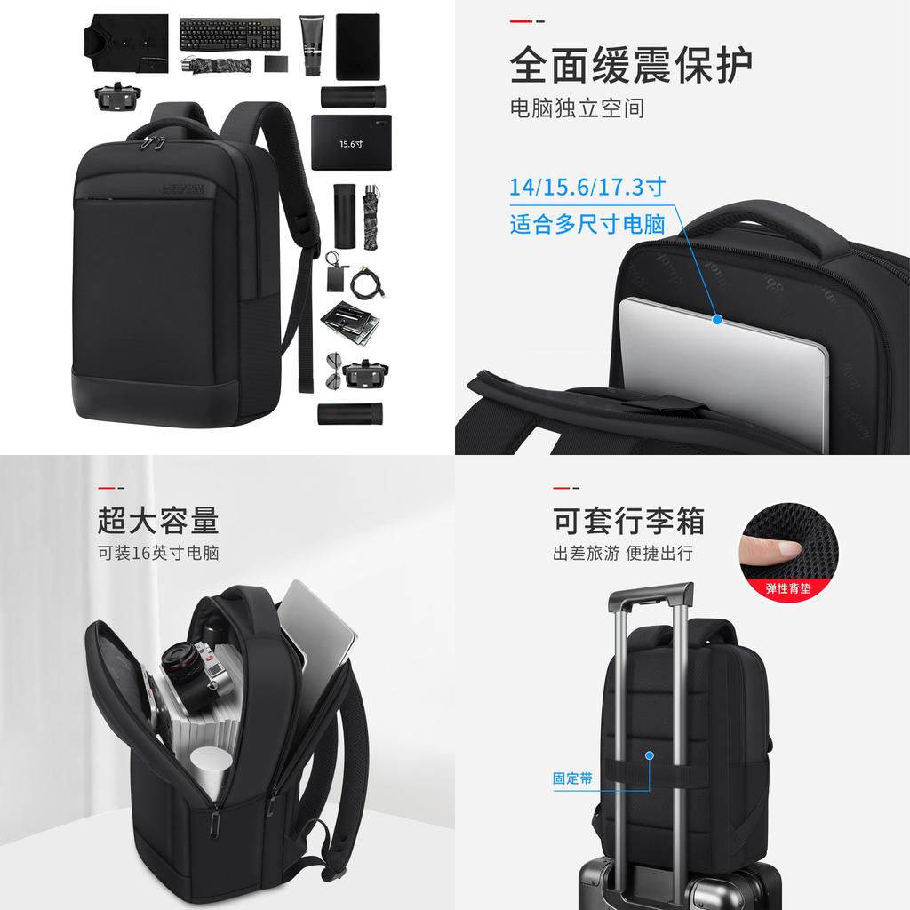 Oxford Cloth Business Laptop Backpack With Waterproof Design For Professionals And Travel