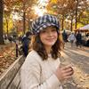 Thin Brim Plaid Beret Hat Irregular Octagonal Newsboy Peaked Hat Fashion Painter Artist Cap  Travel