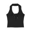 White Lace Lace Neck Sling Vest Women with Chest Pad Spring and Summer New Pure Desire Wind Backless Design Sense Niche