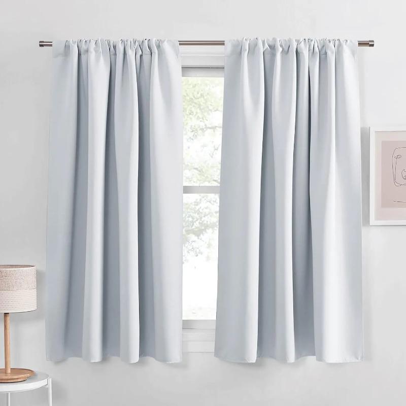 Full Shading and Sun Protection Blackout Curtains 1panel Solid Color Thicker Curtains Balckout Curtain Outdoor Curtains