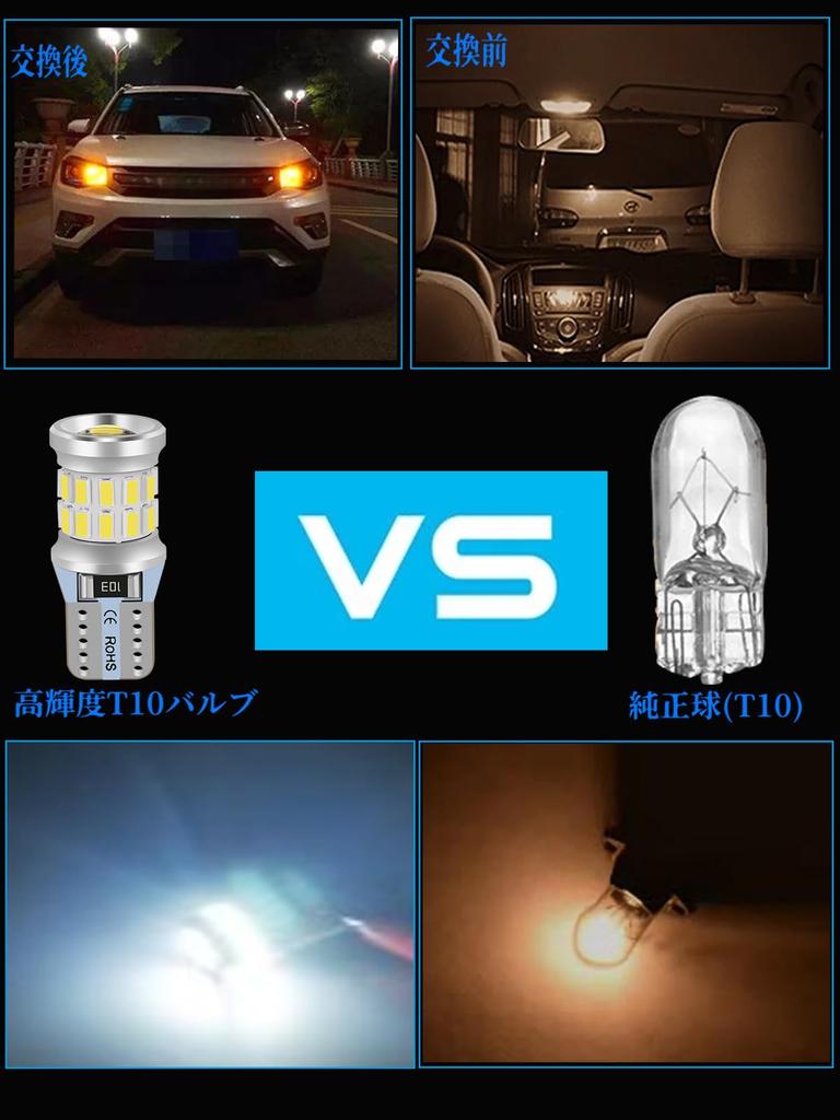 T10 LED Non-polarized LED Room Lamp, 19 Pieces 3014 LED Elements, DC 12 V,