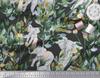 Soimoi Japan Crepe Satin Fabric Leaves,Floral & Elephant Animal Printed Craft Fabric by the metre 42 Inch