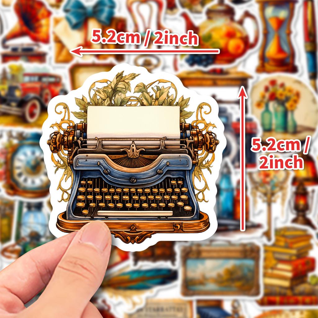 50 Pieces Of Retro Stickers, European And American Medieval Retro Posters, Notebook Stickers