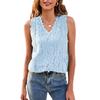 Nuovo Top Estivo Monocolore da Donna con Intrecci in Pizzo Sexy a Spallina Lavorato a Maglia Top in Pizzo