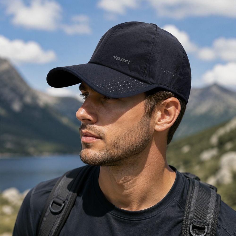 Adjustable Sun Hat Breathable Peaked Cap Unisex Mesh Baseball Cap  Outdoor Sports