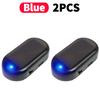 Solar Powered LED Flashing Light Simulated Car LED Warning Light Simulated Dummy Alarm Super Bright Wireless Strobe Signal Alarm