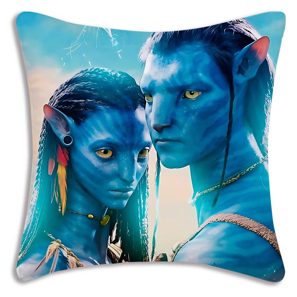 

Аватар Водний Шлях Наволочки Мультяшні Декоративні для Дивана Домашні Двосторонній Друк Короткий Плюш Мила Наволочка для Подушки 22x22Inch