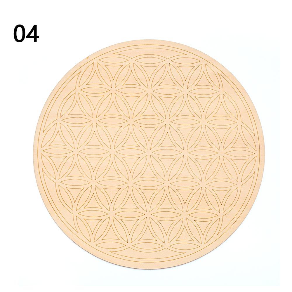 Energy Mat Wooden Coaster Wedding Sign Healing Disc Flower Of Life Sacred Geometry Home Wall Decor Pendant Hanging Craft