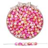 100pcs/bag Color Gradient Rose Beaded DIY Handmade Bracelet Necklace Earrings Jewelry Accessories