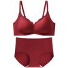 Simple Ankara Red Festive and Seamless, Comfortable and Skin-friendly, No Breast Bra