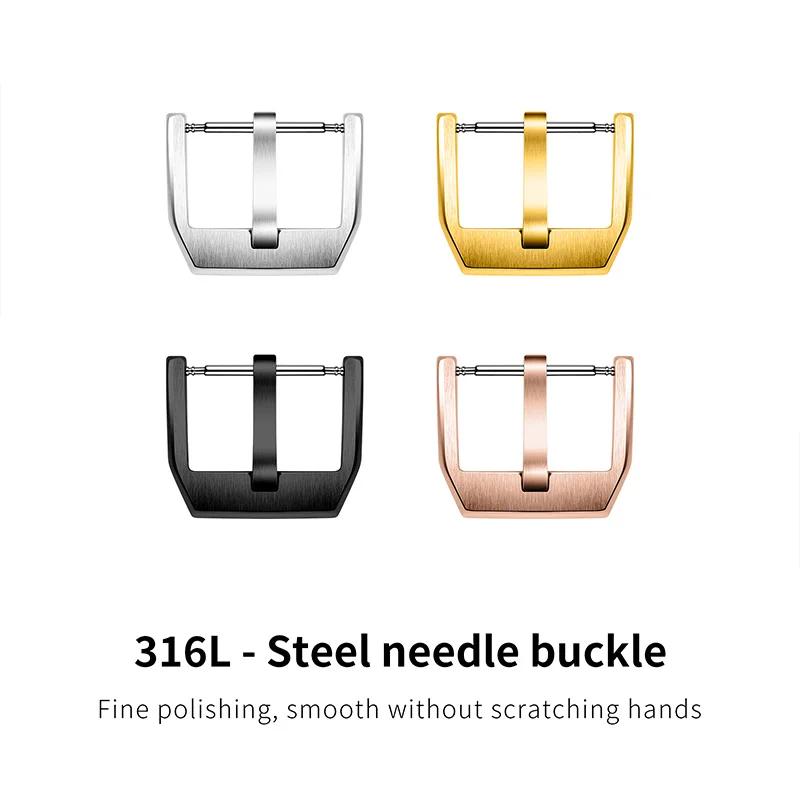 18/19/20/21/22/23/24mm Quick Release Fluororubber FKM Rubber Strap Smartwatch Men Women Wristband Universal Bracelet Accessories
