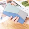 Women's Trendy Color Block Long Clutch Wallet, Large Capacity Zipper, 2020 Style