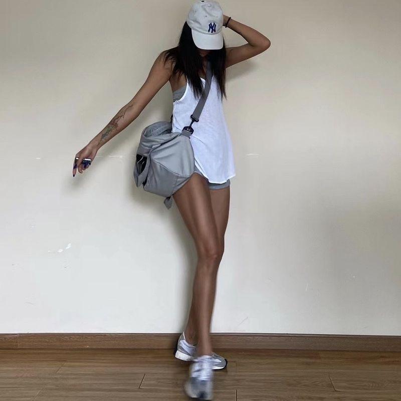 

Fashion Women s Sleeveless round Hem Blouse Cool Vest