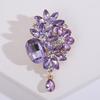 SKEDS Exquisite Women Girls Fashion Luxury Rhinestone Pendant Brooches Jewelry Vintage High Quality Shiny Boutique Badges Pins