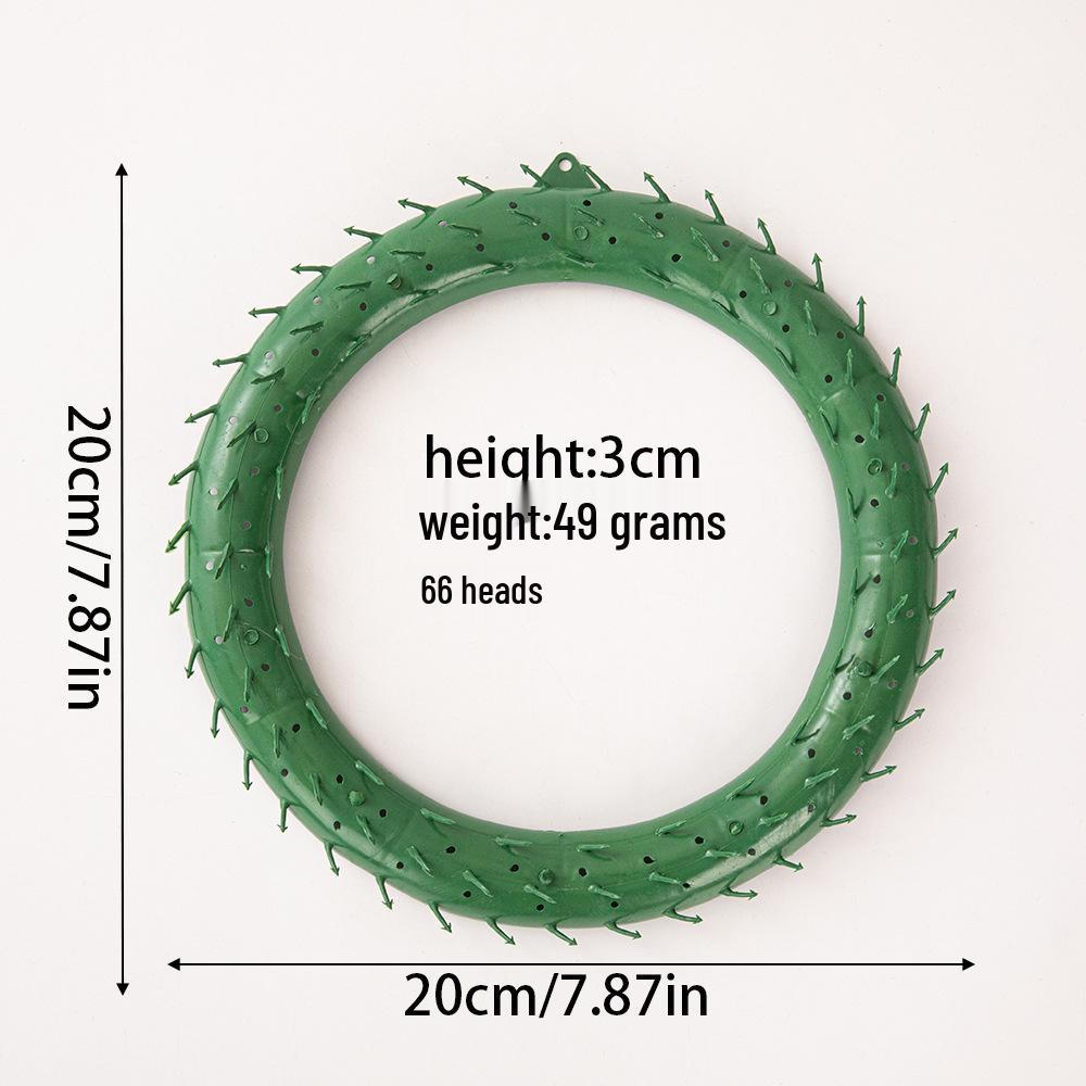 Набор для изготовления Рождественского венка своими руками: Пластиковое основание-кольцо, Угловые гвозди, Искусственные цветы, Аксессуары для составления цветочных композиций