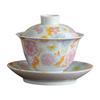Handbemalte Blumen Terrine Keramik Porzellan Gaiwan Chinesische Kung Fu Teetasse Antike Gedeckte Teetasse Haushalts Teegeschirr Meistertasse