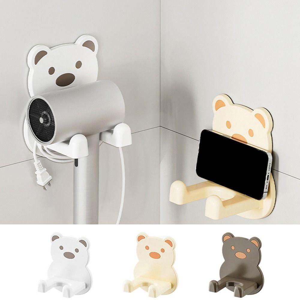 

Self-adhesive Hairdryer Storage Rack Wall Mounted Hair Dryer Shelf for Home