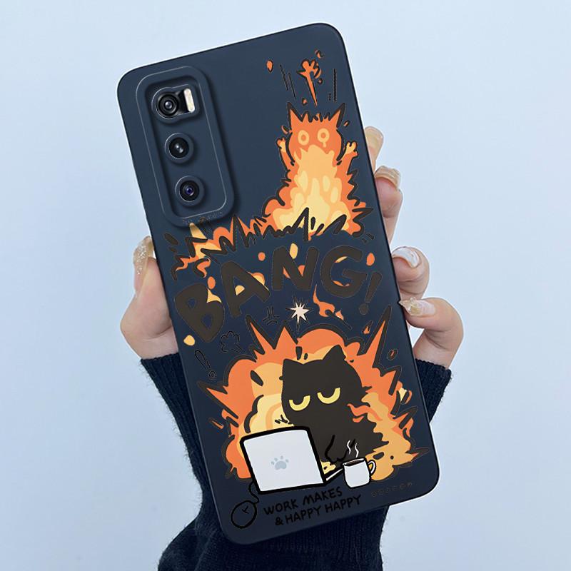 For Vivo V20 SE / Vivo Y70 Cases V2022 V2023 Soft Silicone Phone Case Sweet Printing Cartoon Protective Shell Painted Back Cover
