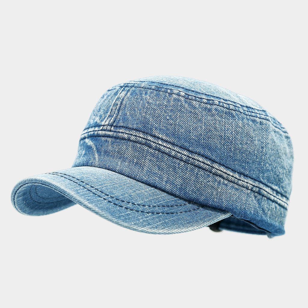 Denim old retro simple light board military hat men's and women's tide street fashion tooling hat outdoor sports visor