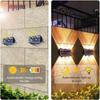 Solar Lights for Outside Solar Fence Lights Outdoor Waterproof LED Up and Down Solar Wall Lamp Porch Decor Garage Yard Garde