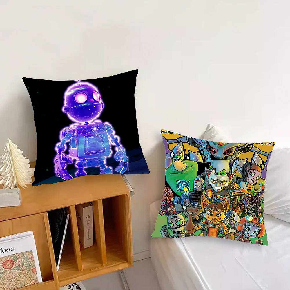 Adventure Game R-Ratchet C-Clank Vintage Pillow Case Sofa Cushion Cover Room Home Decoration