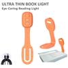 2-In-1 Clip-On Book Light Rechargeable Ultra-Thin Led Reading Light Eye-Caring Dimmable Brightness Mini Portable Travel Reading