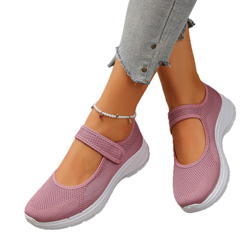 Scarpe Mary Jane da Donna Tessuto Fly Traspiranti Basse Leggere Casual per Camminare