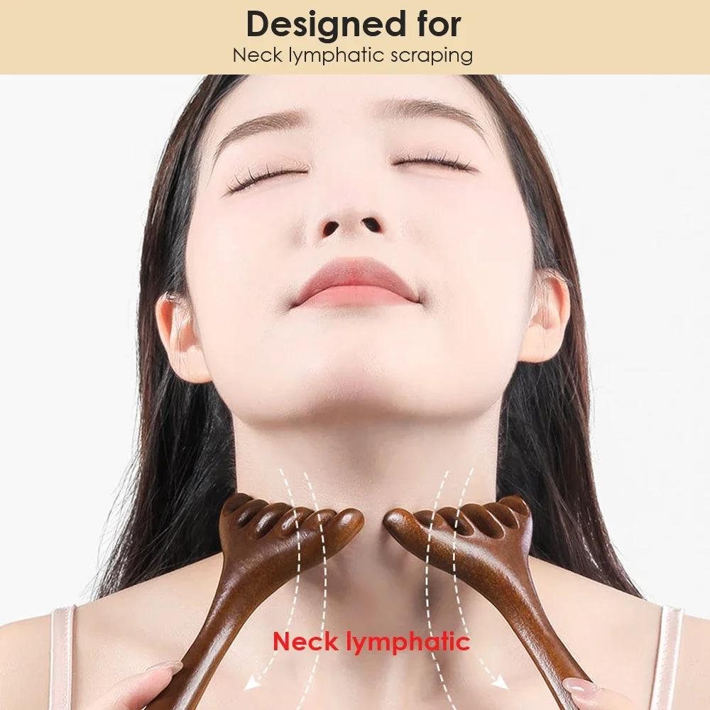 Natural five-claw scalp massage device, gua sha tool, back scratching, spa, handheld meridian massage comb, hair care