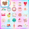 50 PCS Mother's Day Stickers - Pink Gratitude Decals for Gifts, Cups, DIY Crafts