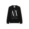 Armani Exchange FW21 Logo Print Baumwoll-Sweatshirt Herren Sweatshirt Schwarz 8NZMPA-ZJ1ZZ-1200