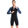 Men's 1.5mm One-Piece Long Sleeve Wetsuit for Diving, Snorkeling, and Surfing - Lycra Sun Protection.