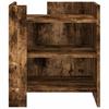Nightstand Smoked Oak 45x50x50 cm Engineered Wood