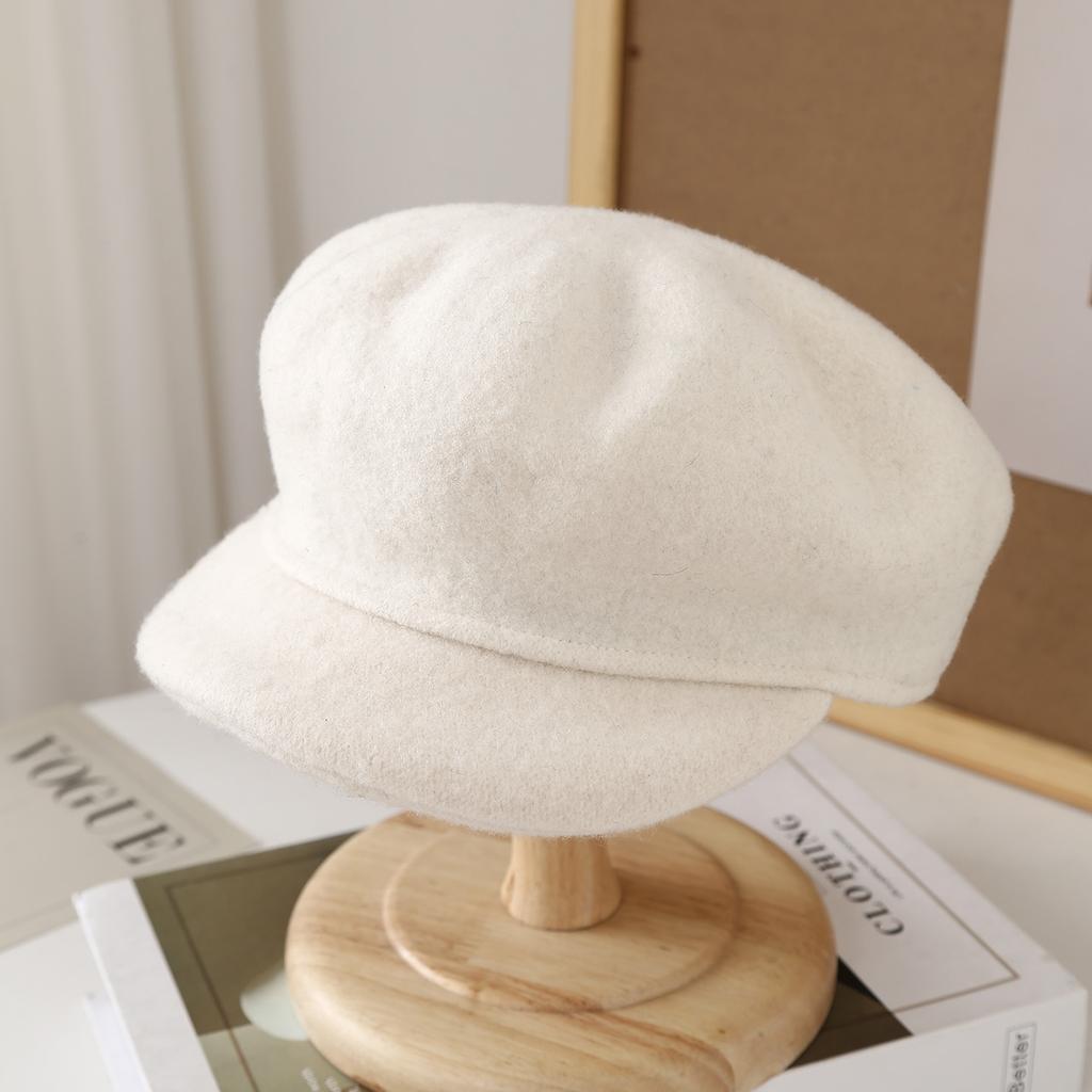 Wool Beret Autumn Winter Hats For Women Retro Painters Cap Trendy New Fisherman Cap Elegant Newsboy Cap