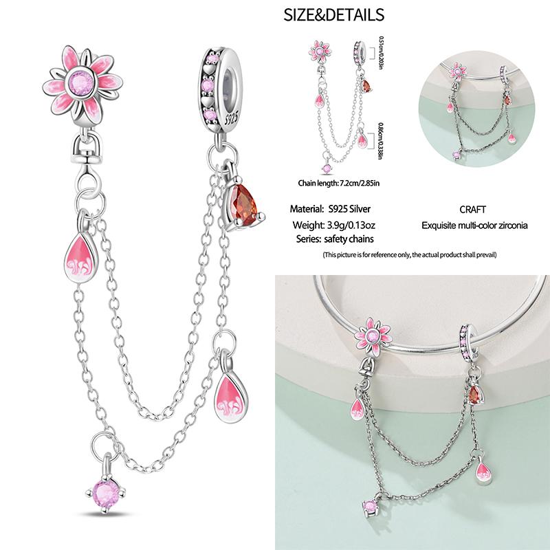 100% Copper Cute Little Bear Butterfly Flamingo Charms Beads Rose Princess Pendants Fit Diy Bracelets Jewelry Gifts