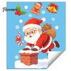 Holiday Window Decorations for Home Santa Claus Christmas Static Clings, Glass Stickers with Snowflake Bear Clings Bell Patterns, Removable No‑Glue
