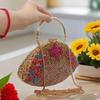 Bolso de Noche Grande para Mujer con Pedrería Bolsos de Mano con Piedras de Novia Bolso de Mano Superior de Boda con Diamantes Bolso de Mano para Fiesta de Boda con Cristales