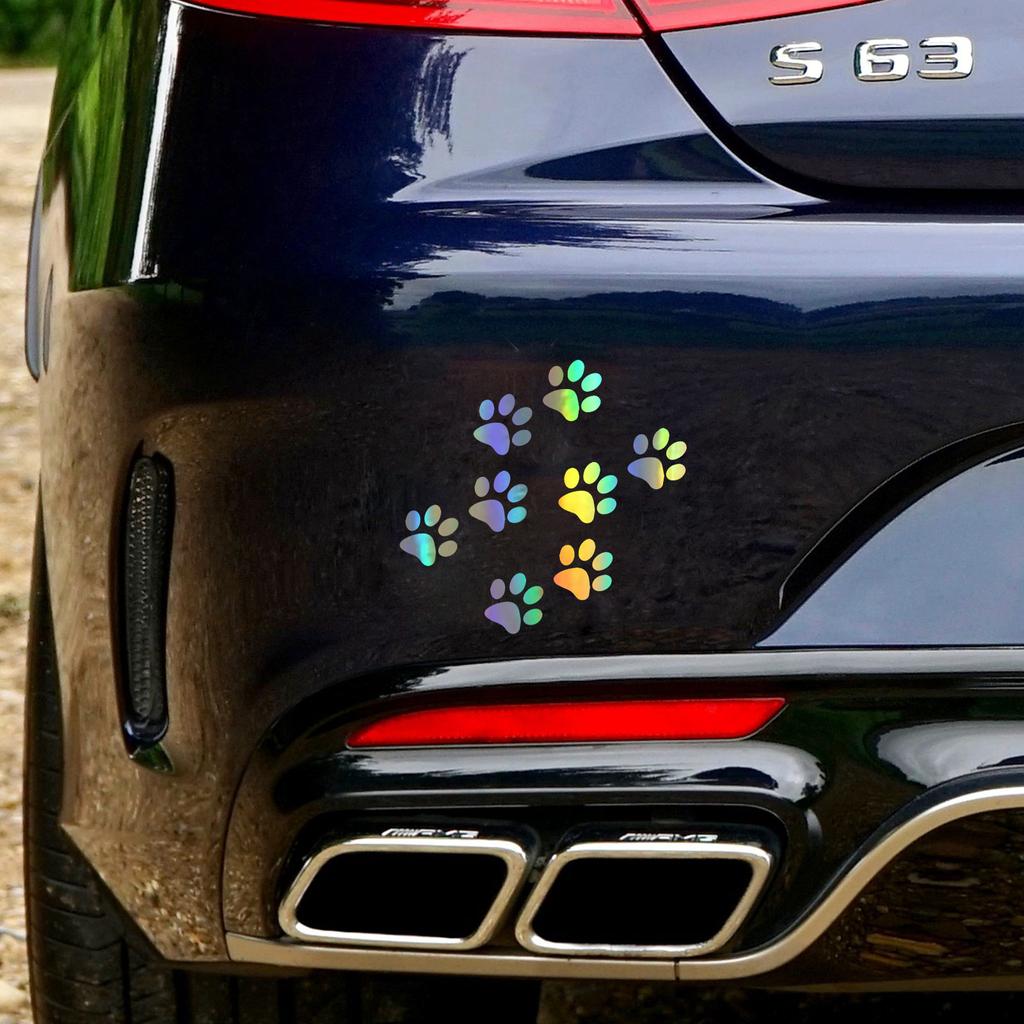 Bilklistremerker Cat Paw Print and Love The Dog Paw Print-klistremerke Motorsykler Dekorasjonsklistremerker og dekaler