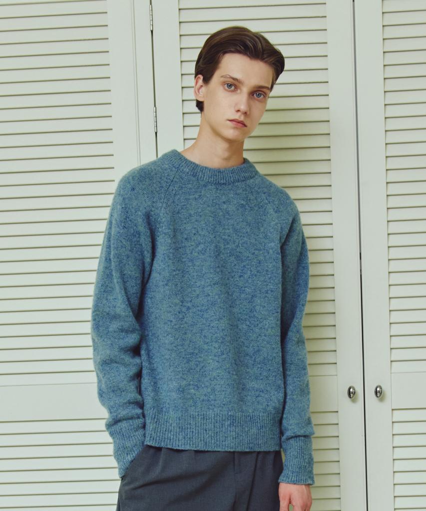 KNITTED Shaggy Dog 100% Wool Round Knit Aurora