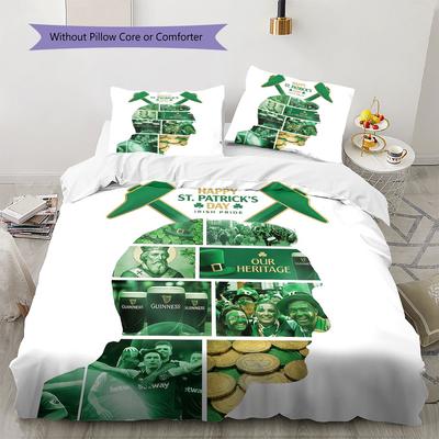 Westham Pattern Bedding Quilt Set Quilt Cover Pillowcase Home Decoration Birthday Gift (1 * Duvet Cover + 2 * Pillowcase, Without Core)