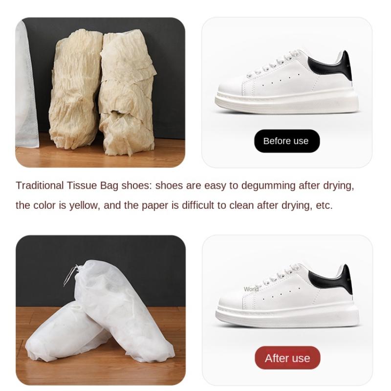 1PcsShoe Dust Covers Non-Woven Dustproof Drawstring Clear Storage Bag Travel Pouch Shoe Bags Drying Shoes Protect Shoes
