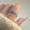 Copper Rings For Women Couple Minimalist Handmade Simple Blue Star Ring Fine Jewelry Gift Prevent Allergy