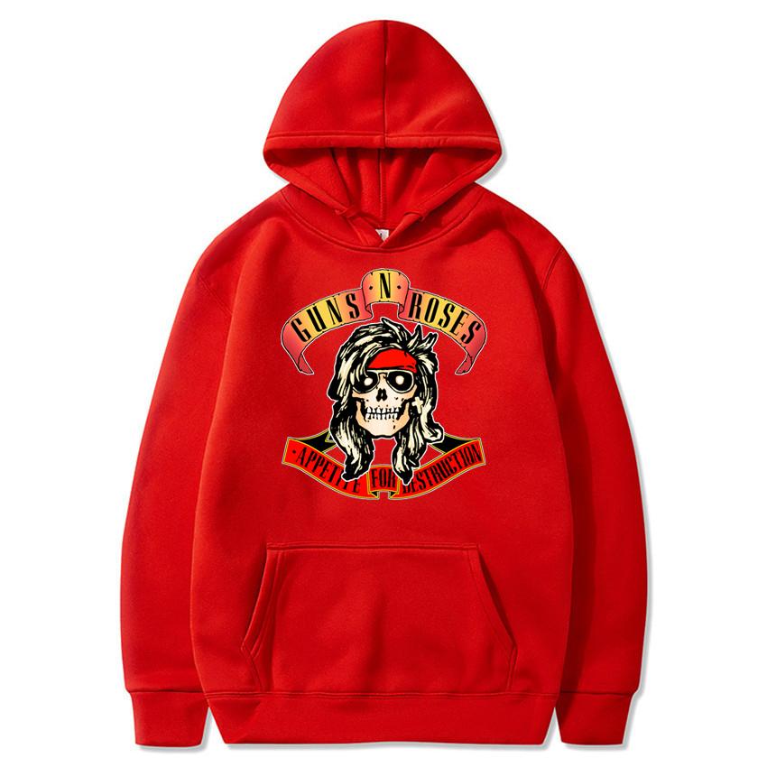 Guns N' Roses Hoodies Musik Hard Rock Band Schädel Druck Streetwear Unisex Frauen Mode Übergroßen Sweatshirts Hoodie HipHop Pullover
