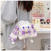 Lolita bag handmade Lolita handmade rabbit bag drawstring diagonal span can be double shoulder large capacity pearl plush female cute
