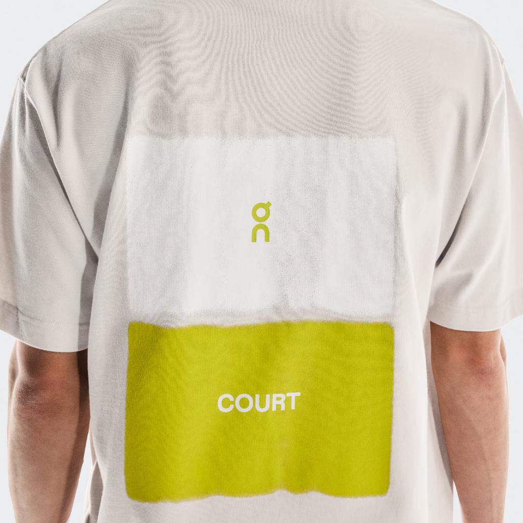 On Club-T Graphic Tennis Logo Letter Crew Neck Pullover Comfortable Tennis Drop Shoulder Short Sleeve T-Shirt Men Tops Silver 1ME12350296