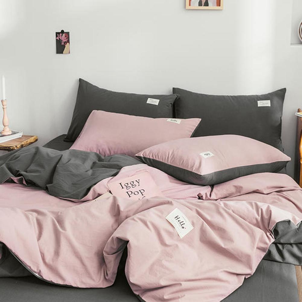 Buy 4Pcs/Set Cotton Household Bedding Kit Soft Duvet Cover Bed Sheet