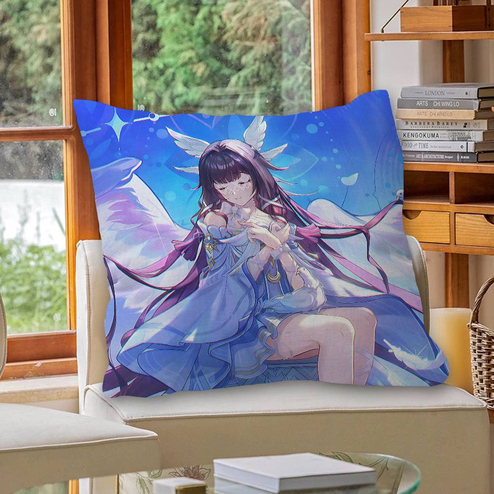 Genshin Impact Columbina Cushion Cover Inches Farmhouse Decor Home Throw Pillow Covers For Couch Decorations