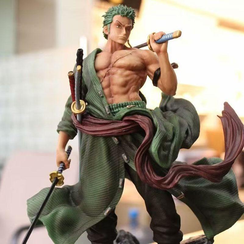One Piece Anime Figure Master-apprentice Zoro Action Statue Model Toys PVC Desktop Doll Decoration Birthday Gift