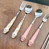 Cartoon Rabbit Cutlery Set Stainless Steel Spoon Fork Chopsticks Flatware Kawaii Bunny Tableware Utensils with Storage Box