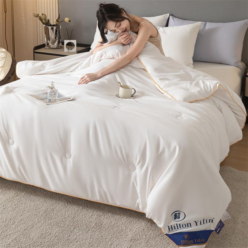 Trapunta di Lusso in Seta di Gelso: Comfort per tutte le stagioni per letti matrimoniali - Leggero per l'estate, Ispessito per l'inverno