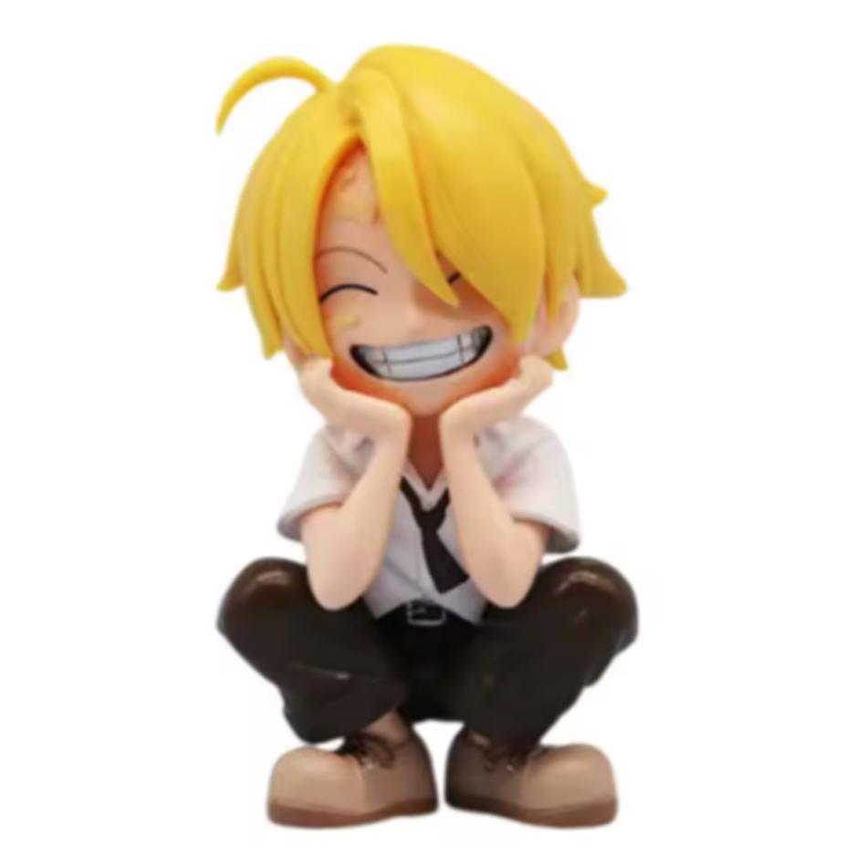 Фигурка Аниме Ван Пис Сидящий Смеющийся Луффи Фигурка Действия Кавайный Санджи Зоро Эйс Ямато Фигурка Коллекционная Игрушка Кукла Подарок Модель